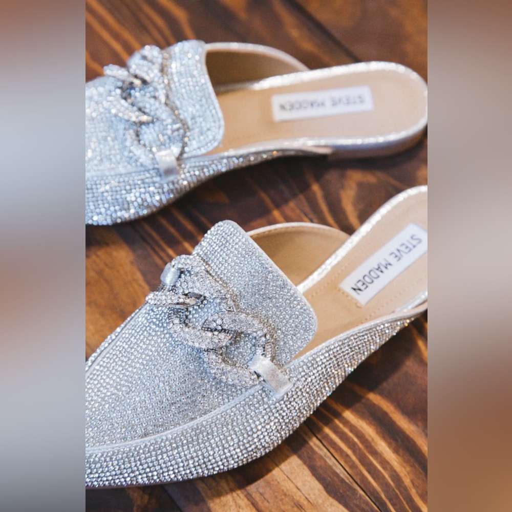 STEVE MADDEN Rhinestone FINN Mule Shoe NIB 9.5 - Picture 3 of 9